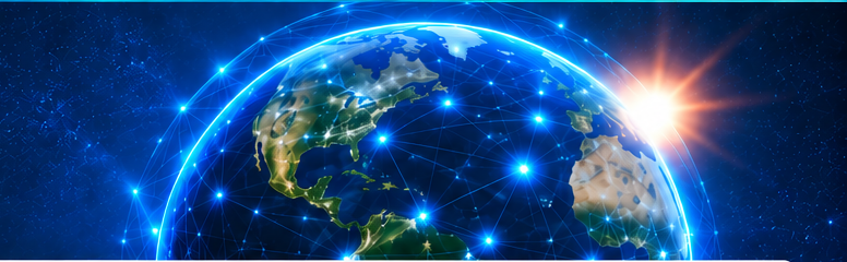 Connected world globe